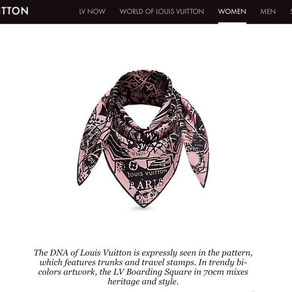 New Louis Vuitton Scarf Luggage Travel Stamps Pink Silk Wrap - Picture 3 of 14